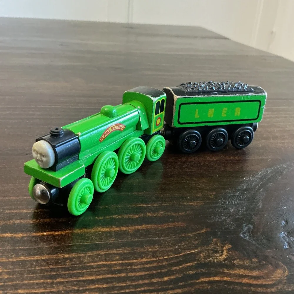 Thomas Friends Wooden Railway Flying Scotsman LNER Green Engine and Tender‎